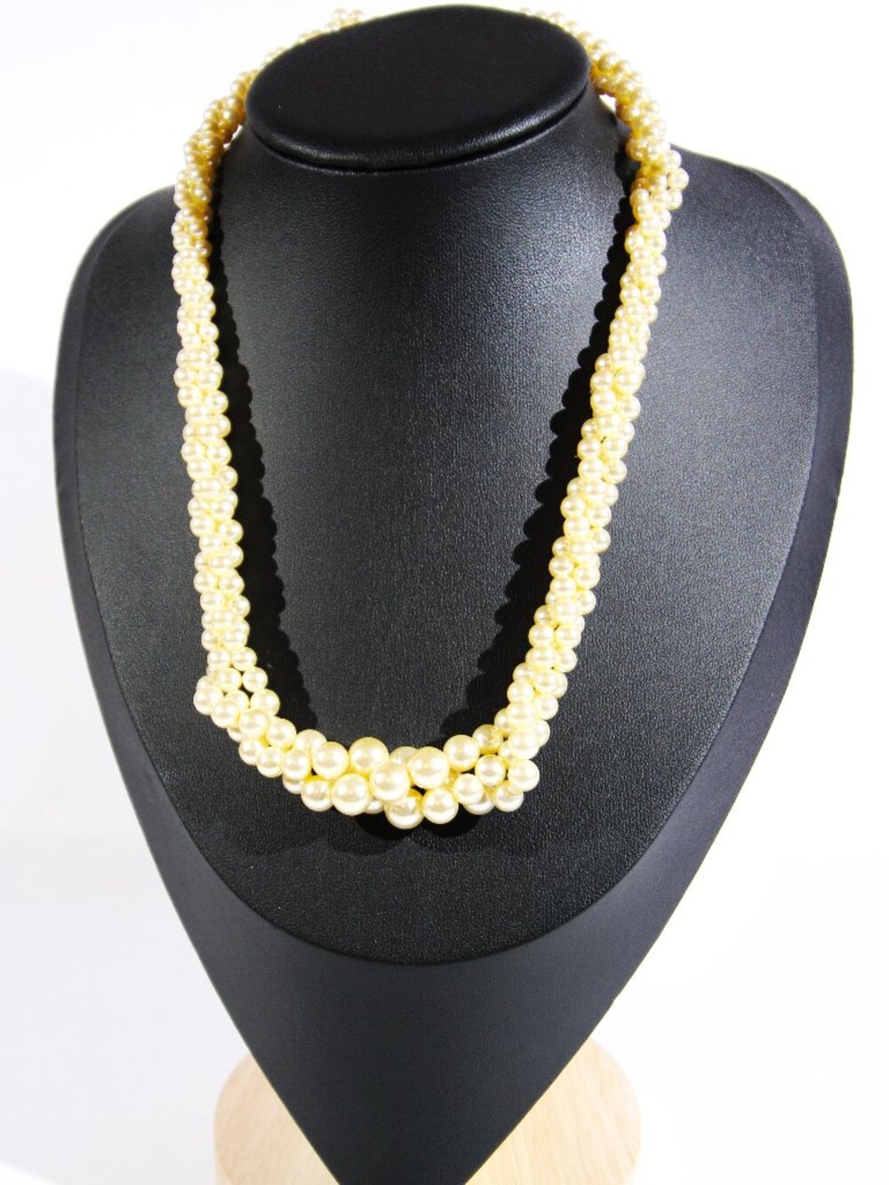 Vintage Napier Twisted Faux Pearl Necklace